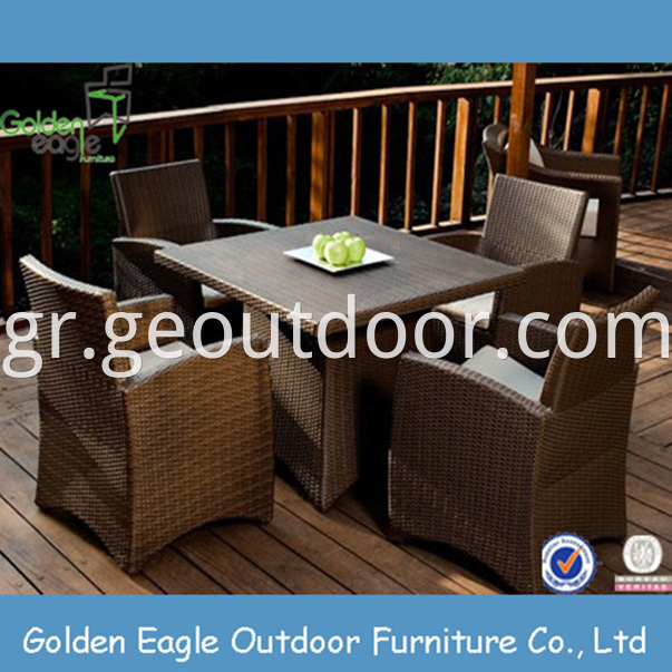 outdoor aluminium square patio dining set